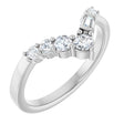 14K White Gold 1/3 CTW Lab-Grown Diamond Contour Band