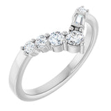 14K White Gold 1/3 CTW Lab-Grown Diamond Contour Band