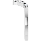 14K White Gold 1/3 CTW Lab-Grown Diamond Contour Band