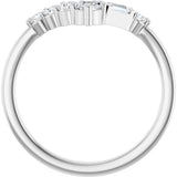 14K White Gold 1/3 CTW Lab-Grown Diamond Contour Band
