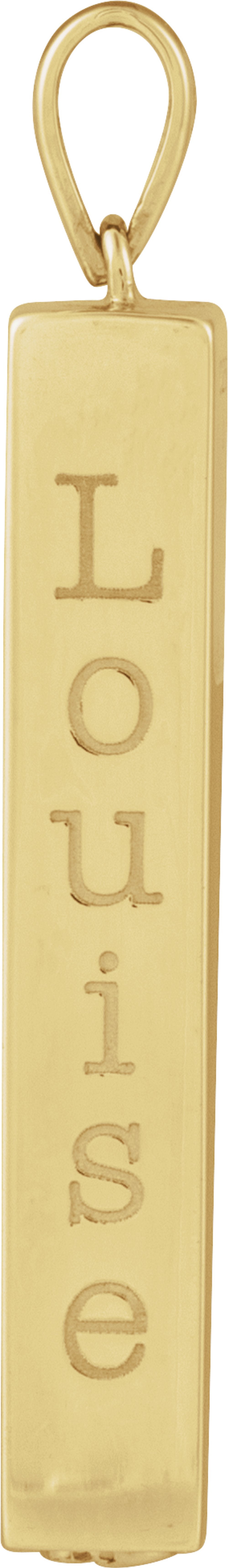 14K Yellow Gold Ash Holder Bar Pendant
