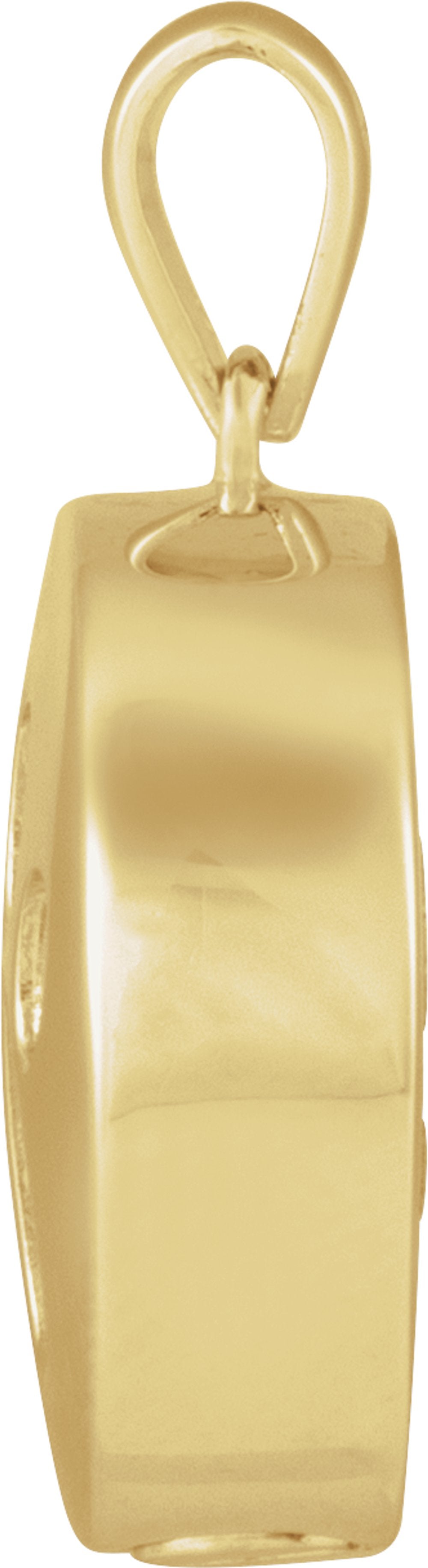 14K Yellow Gold-Plated Sterling Silver Paw Print Ash Holder Pendant