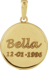 14K Yellow Gold-Plated Sterling Silver Paw Print Ash Holder Pendant