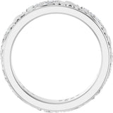 14K White Gold 1/2 CTW Natural Diamond Floral Band