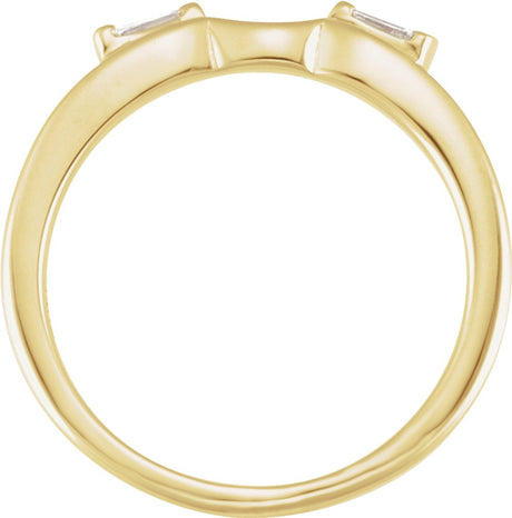 14K Yellow 1/10 CTW Natural Diamond Wrap-Style Enhancer Ring