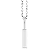 Sterling Silver Engravable Lock 16-18" Necklace
