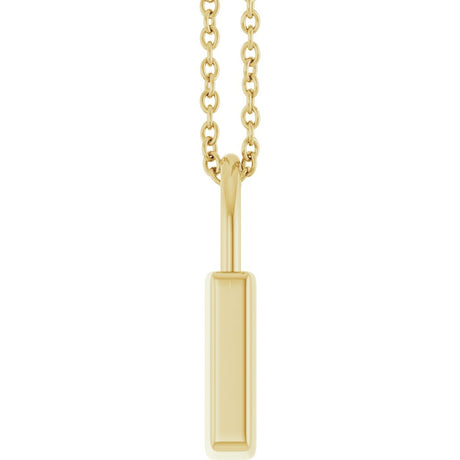 14K Yellow Gold Engravable Lock 16-18" Necklace