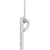 14K White Gold 1/5 CTW Natural Diamond Star of David 16-18" Necklace