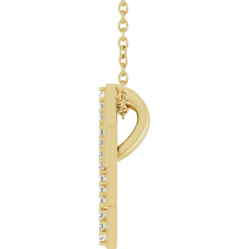 14K Yellow Gold 1/5 CTW Natural Diamond Star of David 16-18" Necklace
