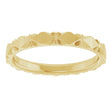 14K Yellow Gold 2.5 mm Diamond Faceted Band Size 4