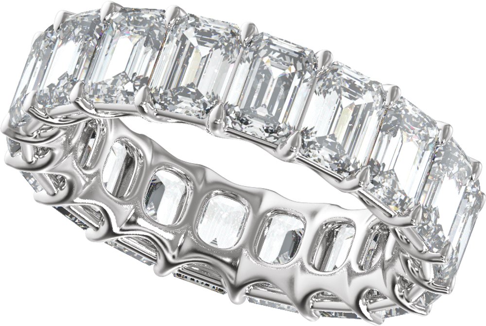 Platinum 6 CTW Lab-Grown Diamond Low Profile Eternity Band