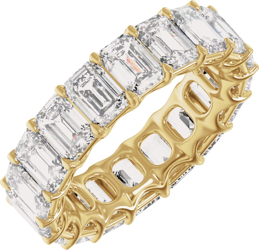 14K Yellow Gold 9 1/3 CTW Lab-Grown Diamond Low Profile Eternity Band
