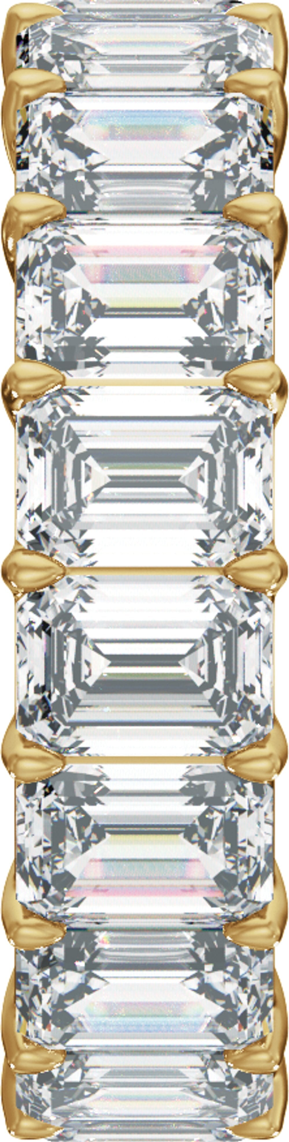 14K Yellow Gold 9 1/3 CTW Lab-Grown Diamond Low Profile Eternity Band
