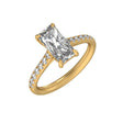 14K Yellow Gold 11x5.5 mm Radiant 2 1/3 CTW Lab-Grown Diamond Engagement Ring