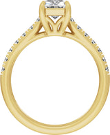 14K Yellow Gold 11x5.5 mm Radiant 2 1/3 CTW Lab-Grown Diamond Engagement Ring