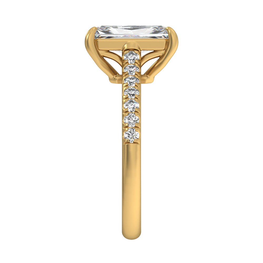 14K Yellow Gold 11x5.5 mm Radiant 2 1/3 CTW Lab-Grown Diamond Engagement Ring