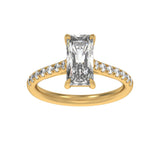 14K Yellow Gold 11x5.5 mm Radiant 2 1/3 CTW Lab-Grown Diamond Engagement Ring