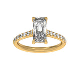 14K Yellow Gold 11x5.5 mm Radiant 2 1/3 CTW Lab-Grown Diamond Engagement Ring