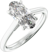 14K White Gold 2 CTW Lab-Grown Diamond Engagement Ring
