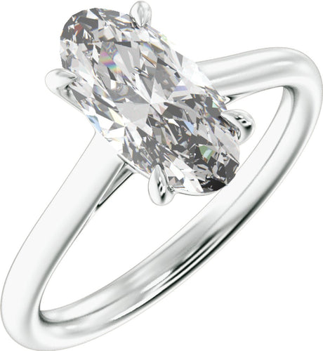 14K White Gold 2 CTW Lab-Grown Diamond Engagement Ring
