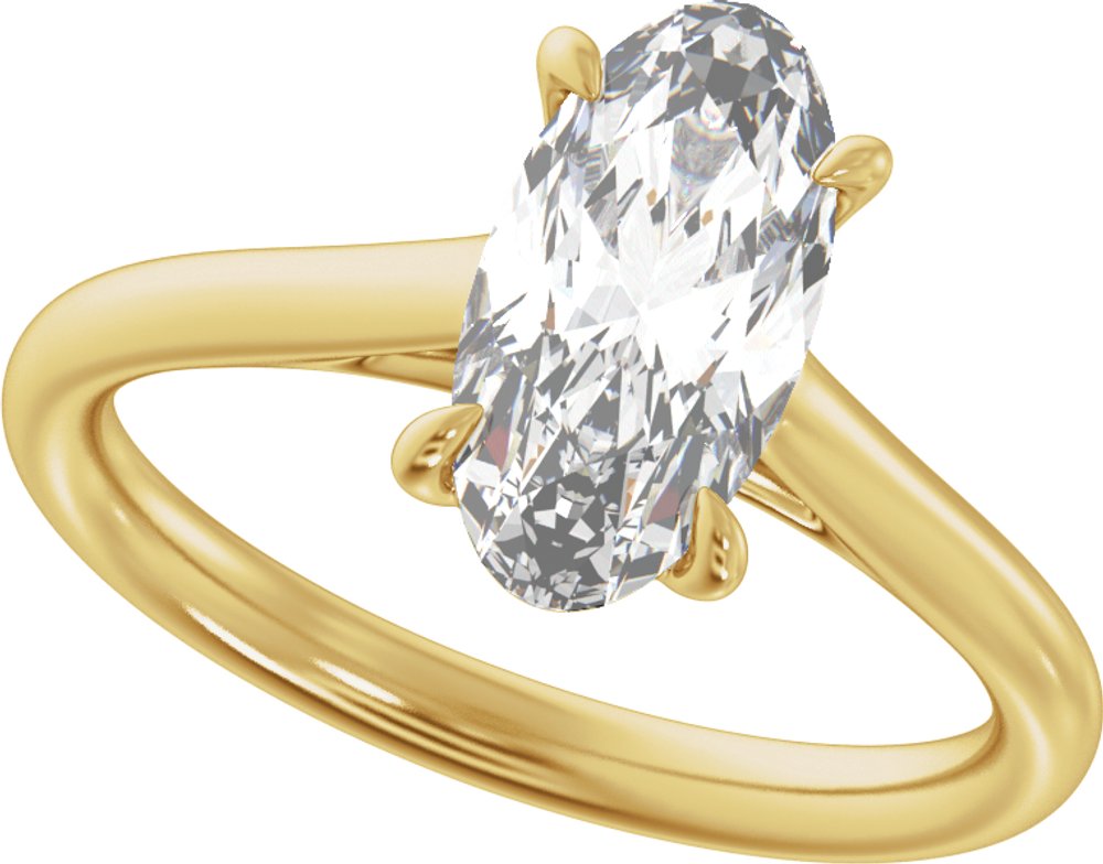 14K Yellow Gold 2 CTW Lab-Grown Diamond Engagement Ring