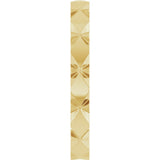 14K Yellow Gold 2.5 mm Diamond Faceted Band Size 4