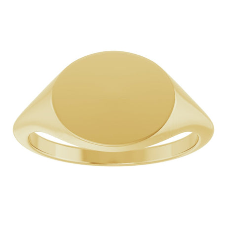 14K Yellow Gold Oval Signet Ring