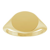 14K Yellow Gold Oval Signet Ring