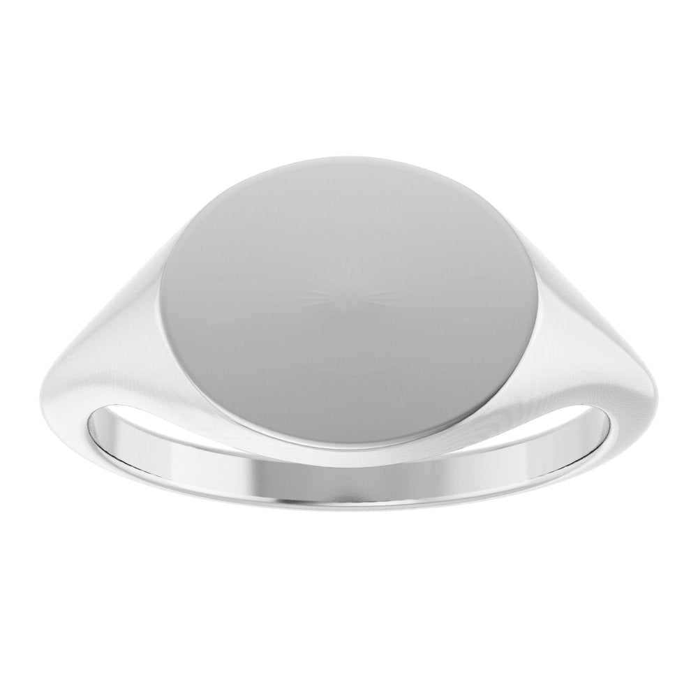 Sterling Silver Oval Signet Ring