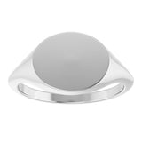 Sterling Silver Oval Signet Ring