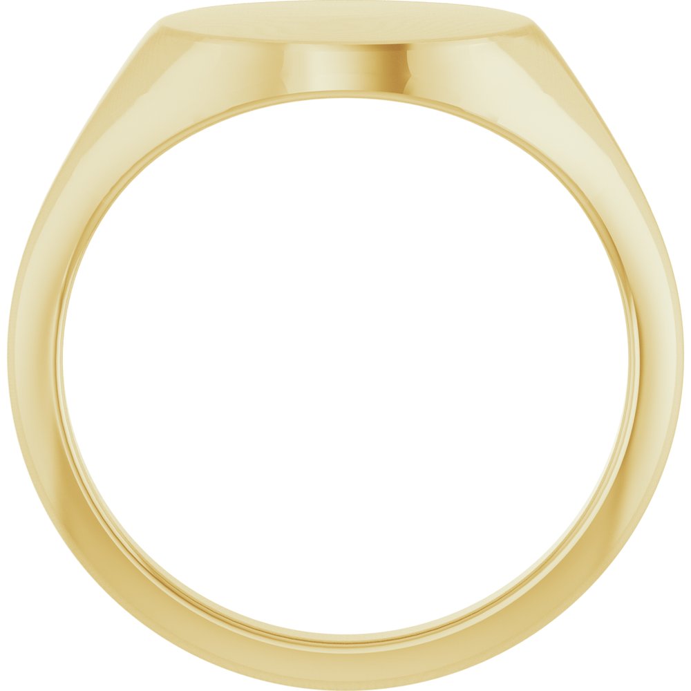 14K Yellow Gold Oval Signet Ring