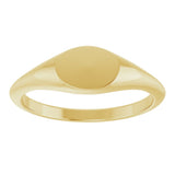 14K Yellow Gold Oval Signet Ring