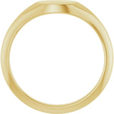 14K Yellow Gold Oval Signet Ring