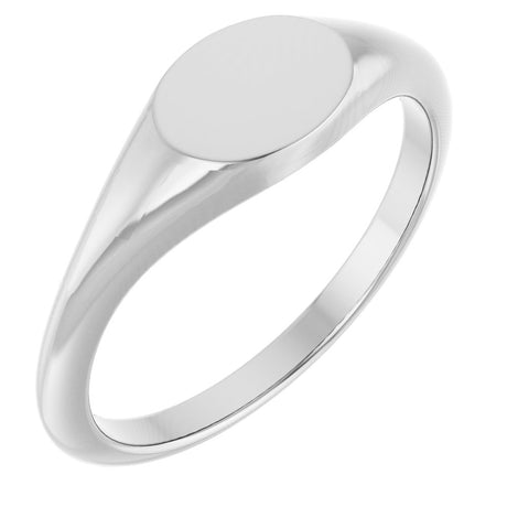 Sterling Silver Oval Signet Ring