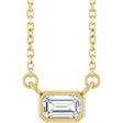 14K Yellow Gold 1/3 CT Lab-Grown Diamond 18" Necklace 