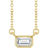 14K Yellow Gold 1/3 CT Lab-Grown Diamond 18" Necklace 