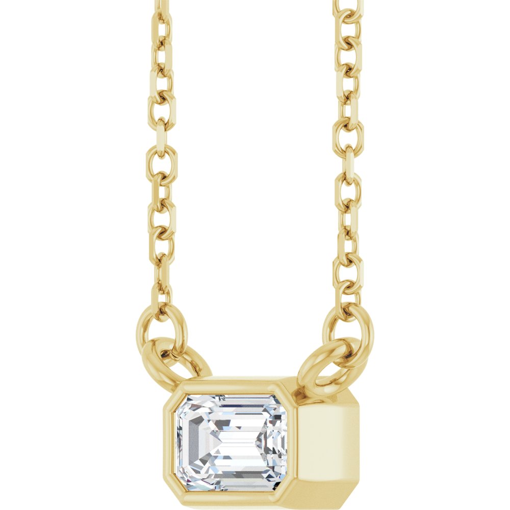14K Yellow Gold 1/3 CT Lab-Grown Diamond 18" Necklace 
