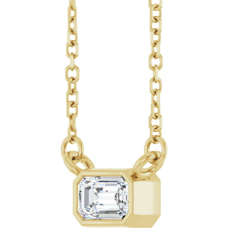 14K Yellow Gold 1/3 CT Lab-Grown Diamond 18" Necklace 