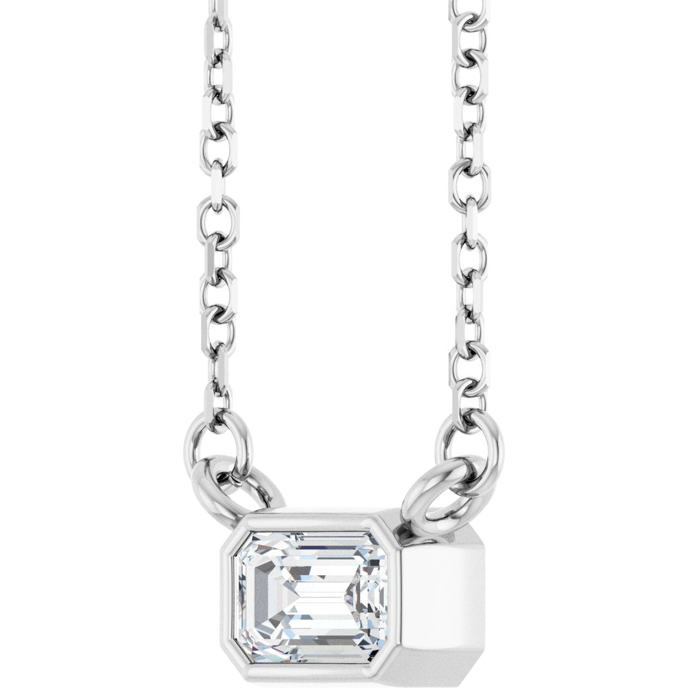 Sterling Silver 1/3 CT Lab-Grown Diamond 18" Necklace 