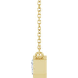 14K Yellow Gold 1 1/8 CT Lab-Grown Diamond 18" Necklace