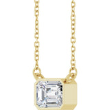 14K Yellow Gold 1 1/8 CT Lab-Grown Diamond 18" Necklace