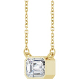 14K Yellow Gold 1 1/8 CT Lab-Grown Diamond 18" Necklace