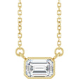14K Yellow Gold 1/2 CT Lab-Grown Diamond 18" Necklace 