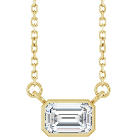 14K Yellow Gold 1/2 CT Lab-Grown Diamond 18" Necklace 