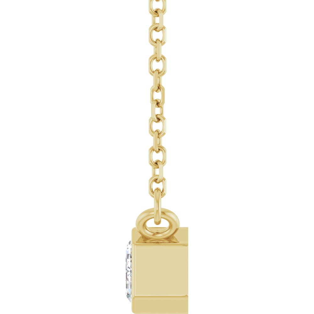 14K Yellow Gold 1/2 CT Lab-Grown Diamond 18" Necklace 