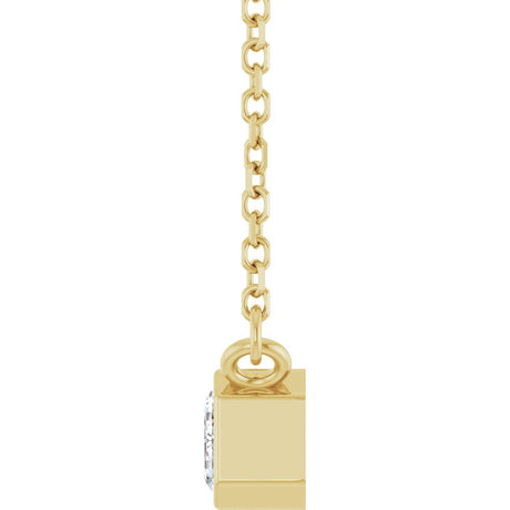 14K Yellow Gold 1/2 CT Lab-Grown Diamond 18" Necklace 
