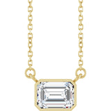 14K Yellow Gold 1 1/8 CT Lab-Grown Diamond 18" Necklace