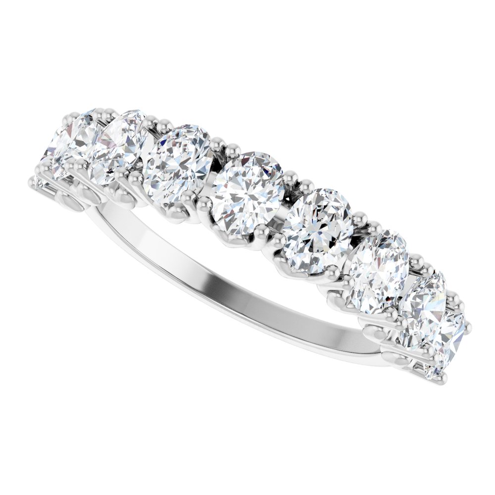 14K White Gold 2 CTW Natural Diamond Anniversary Band