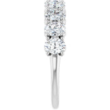 14K White Gold 2 CTW Natural Diamond Anniversary Band