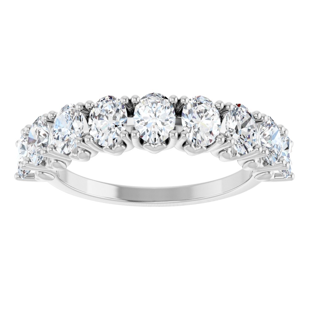 14K White Gold 2 CTW Natural Diamond Anniversary Band